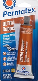Permatex 81878 Ultra Copper Maximum Temperature RTV Silicone Gasket Maker, 3 oz. for Jeep JK