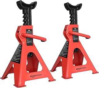 Amazon Basics Steel Jack Auto Stands, 3 Ton (2.7 metric Ton) Capacity, Easy to U for Jeep JK