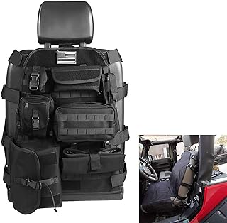 SUNPIE Black Upgrade Larger Seat Protector Tactical Seat Cover Universal Fit for Trucks Pickup SUV,