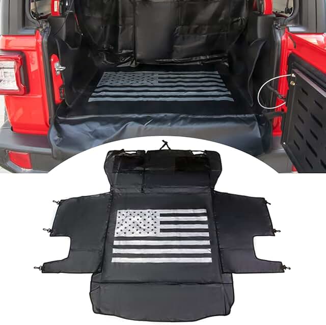 BESTAOO Dog Trunk Liner for Jeep, Heavy Duty Waterproof Oxford Cargo Protector for 2007-2026 Wrangler