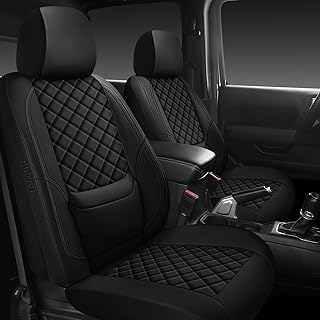 Wrangler Seat Covers 2007-2026 Full Set, Waterproof Leather Interior Sets with Lumbar Support Custom